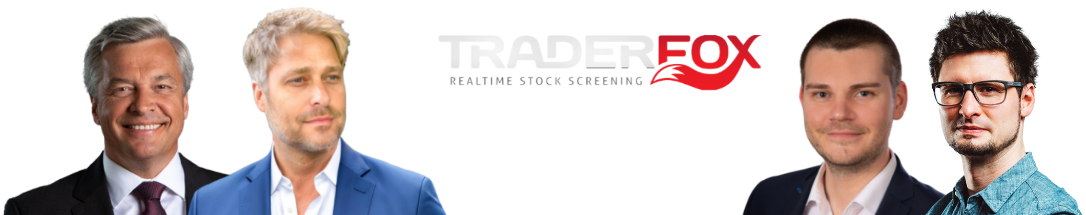 TraderFox Events Banner mit Fotos von Referenten